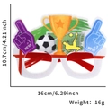 Soccer themed party eyewear with #1 WE'RE slogan and felt trophy decorations - England Football Elements Style