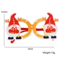 Christmas party glasses with festive gnomes and antlers on a yellow round frame - One Size / Santa Claus