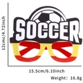 Soccer party glasses with black yellow red stripes and soccer text for football fans - Soccer Black Yellow Red Style