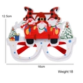 Christmas glasses frame with red truck and gnome decor, 16cm width holiday eyewear - One Size / Santa Car Style