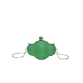 Glitzernde grüne Strass-Clutch in Wolkenform mit silberner Kette für Abendveranstaltungen - Grün