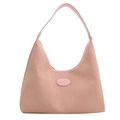 Chic lotus pink hobo shoulder bag with Yi & Chen logo for stylish daily commuting - Pink