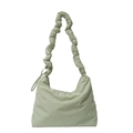 Sac nylon vert clair minimaliste avec une bandoulière froncée au design tendance - Vert