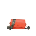 Helle orangefarbene Umhängetasche aus PU-Leder mit Vintage-Print-Schultergurt - Orange