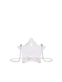 Sac bandoulière transparent en forme d'étoile avec élégante chaîne serpent argentée - Transparent (Blanc)