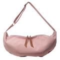 Borsa a tracolla rosa a mezzaluna in tela chic con tracolla regolabile per donna - Rosa
