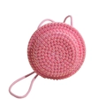 Elastico per capelli con perle rosa e corde elastiche per acconciature quotidiane - Rosa