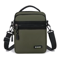 Borsa a tracolla impermeabile in tessuto Oxford verde militare con design sportivo a strati - Verde