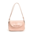 Sac bandoulière rose en cuir PU avec un nœud délicat et une sangle réglable - Rose
