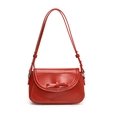 Sac à bandoulière en PU rouge chic avec décoration de nœud élégante sur le rabat - Rouge
