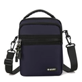 Borsa a mano impermeabile in tessuto oxford blu navy con logo SPORT e tracolla - Blu