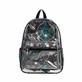 Zaino trasparente in PVC con interno a motivo paisley, borsa scolastica di grande capacità - Taglia unica / Boho