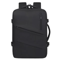 Zaino Oxford nero impermeabile da donna con design funzionale a tasche multiple - Nero