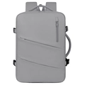 Zaino grigio in tessuto oxford impermeabile da donna con scomparto per laptop e tasche - Grigio