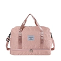 Rosa gesteppte Reisetasche mit Sternenmuster, Schultergurt und separatem Bodenfach - Rosa