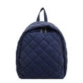 Sac à dos matelassé bleu marine avec motif losanges et tissu léger rembourré - Bleu