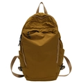 Urban outdoor washed fabric backpack in ginger yellow with FLY10 embroidery - Dark Yellow