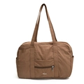 Brown nylon tote travel bag with VEILA logo and multiple side pockets for summer 2024 - Brown