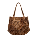 Borsa tote in tela leopardata chic con spalline sottili e grande capacità interna - Leopardo Giallo Marrone