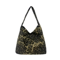 Elegante borsa tote leopardata da donna con tracolla larga e design essenziale minimalista - Leopardo Cachi