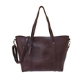 Retro braune Shopper-Tasche mit großem Fassungsvermögen und verstellbaren Trägern - Braun
