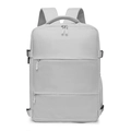 Zaino porta PC grigio chiaro stile business minimalista in poliestere impermeabile a strati - Grigio