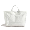 Borsa tote bianca in carta Tyvek stropicciata con dettaglio TOTE BAG in rilievo - Taglia unica / Bianco