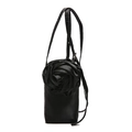 Elegant black satin choker necklace featuring a 3D stereoscopic rose flower pendant - Black