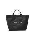 Minimalistische schwarze DuPont-Tragetasche mit TOTE BAG-Aufdruck und großem Volumen - Schwarz