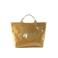 Borsa tote in carta DuPont impermeabile giallo senape con stampa TOTE BAG lucida - Giallo