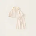 Ensemble sweat à capuche et pantalon crème pour enfants en maille douce à fermeture - 80 / Haut Et Bas / Ensemble Cardigan / Abricot