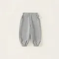 Kids light grey knitted joggers featuring an elasticated waist and ribbed ankle cuffs - 80 / 单件卫裤 / Gray