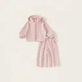 Survêtement en maille rose pour enfant avec sweat à capuche zippé et pantalon doux - 80 / Haut Et Bas / Rose