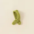 Soft grass green chunky ribbed knit scarf for children in warm autumn winter style - One Size / Fruit Green