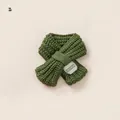 Sciarpa in maglia verde scuro per bambini con nodo a fiocco e dettaglio etichetta tessuta - Verde Scuro