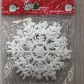 Decorazione natalizia a fiocco di neve bianco glitterato in confezione trasparente - Bianco