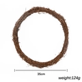 Ghirlanda rotonda in rattan naturale da 35 cm per decorazioni natalizie fai da te - 35cm