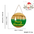 Weihnachtstürschild aus Holz mit Tannenbäumen, 28 cm Durchmesser und Juteseil-Aufhängung - Weihnachtsbaum Buchstaben Stil