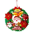 Corona de Navidad 3D de papel con Papá Noel muñeco de nieve y cinta roja para colgar - Estilo Papá Noel y Muñeco de Nieve (ZHY-008)