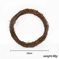 DIY Christmas wreath base made of natural brown woven twigs with 23cm diameter - 23CM