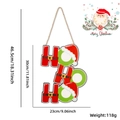 Weihnachtliches HO HO HO Holzschild mit Weihnachtsmann-Elementen und Juteseil zum Aufhängen - HoHoHo-Stil