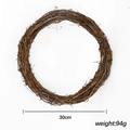30cm Natural rattan wreath base for Christmas DIY crafts, 94g handmade wooden ring - 30cm