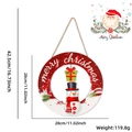 Round wooden Snowman Christmas hanging sign with Merry Christmas text, 28cm diameter - Snowman Gift Box Style