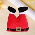 Divertente cappello a forma di pantaloni di Babbo Natale con stivali e fibbia d'oro - Cappello di Babbo Natale