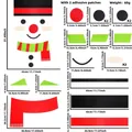 Kit de pegatinas de Navidad de muñeco de nieve con bufanda roja para decoración - Muñeco de Nieve con Bufanda Grande