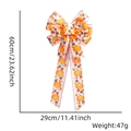 Specifiche dimensionali del fiocco di ringraziamento con zucca e foglie d'acero 60x29cm - Zucca Pigna Doppio Strato