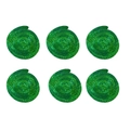 Pack of 6 sparkling green glitter spiral hanging decorations for party and ceiling decor - Green