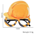 Bouwfeestbril voor kinderen met gele helm en graafmachine thema voor verjaardagsfeestjes - Veiligheidshelm Stijl