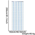 Blue and silver snowflake tinsel curtain for Christmas party decoration 102x206cm - Laser Silver Light Blue Snowflake Style