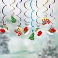 Decorazioni natalizie a spirale colorate con ciondoli a tema cartone animato - Set Calza e Albero di Natale (z-15)